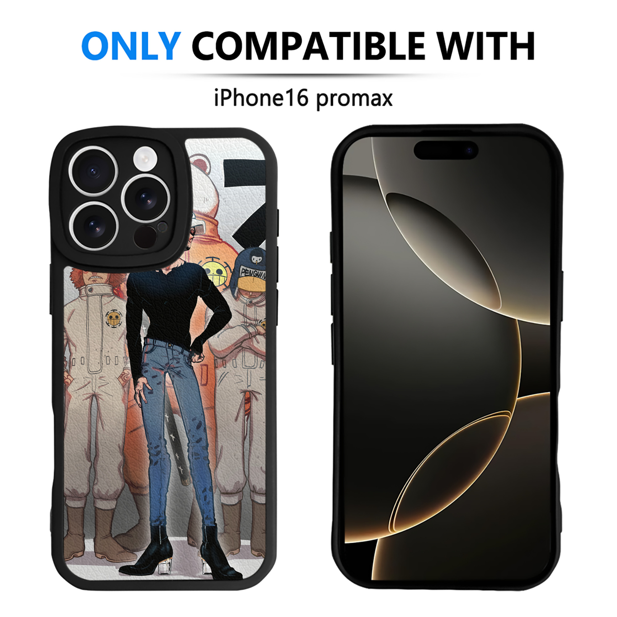 （画像用） ワンピース ONE PIECE 【iPhone 16シリーズ対応】シリコンスマホケース（レザー調） 材質：シリコン